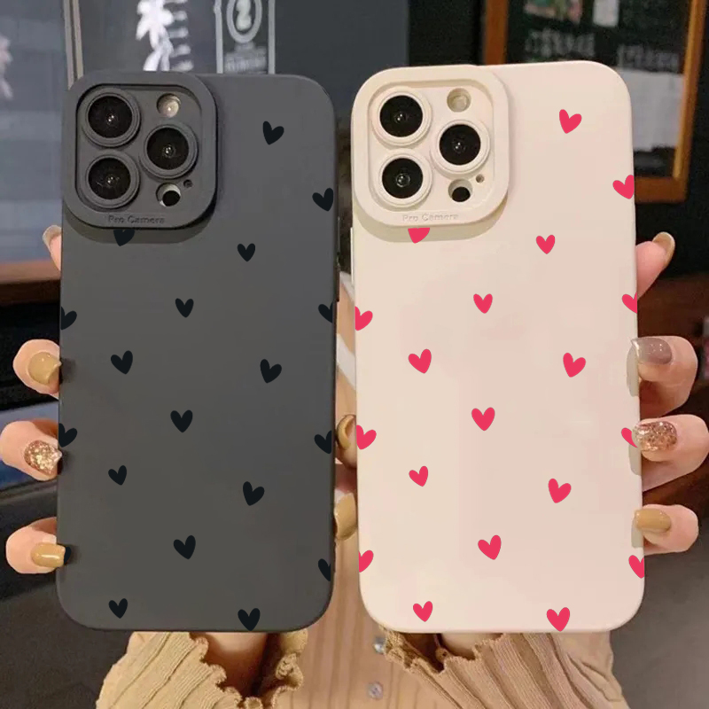 Phone Cases Galaxy S26 Ultra - Black Love Heart Protector Phone Cases