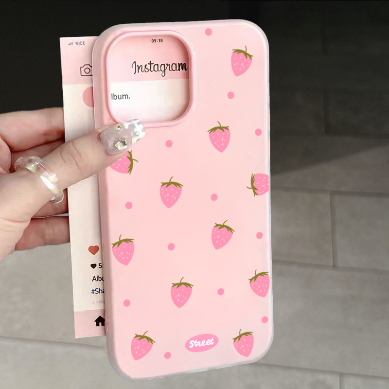 Phone Cases Galaxy S26 Ultra - Sweet Pink Strawberry Pattern Phone Case