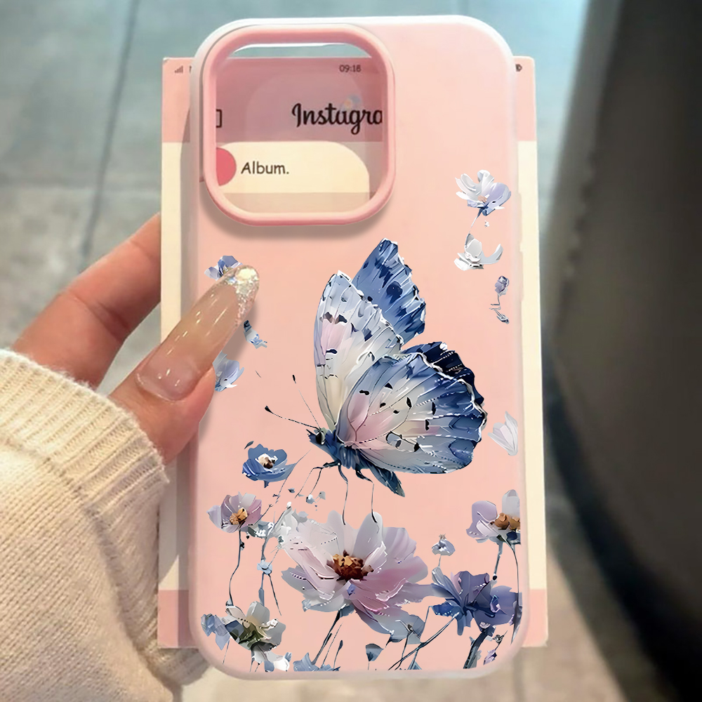 Phone Cases Galaxy A17 - Watercolor Blue Purple Butterfly Floral Phone