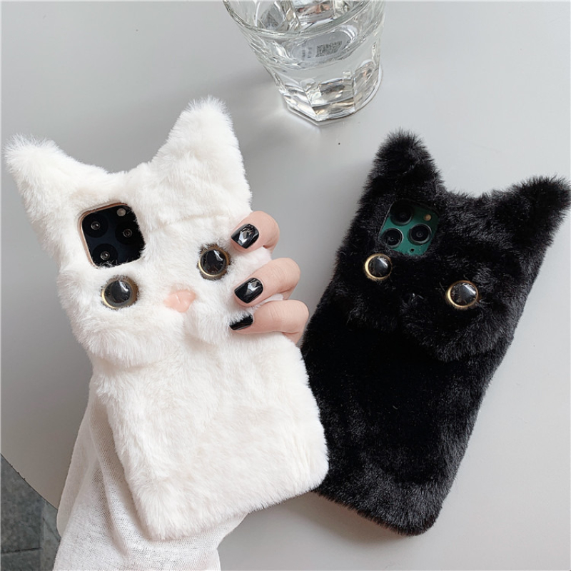 3D Cute Cartoon Cat Furry Plus - đánh giá và giá Phone Cases Cute Iphone 13