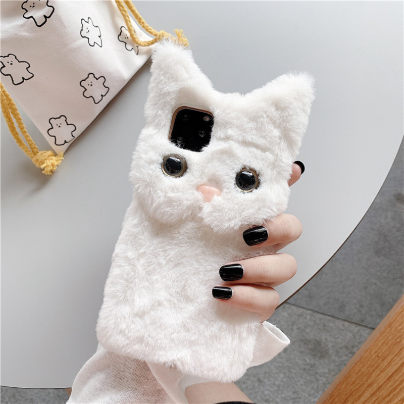 3D Cute Cartoon Cat Furry Plus - đánh giá và giá Phone Cases Cute Iphone 13