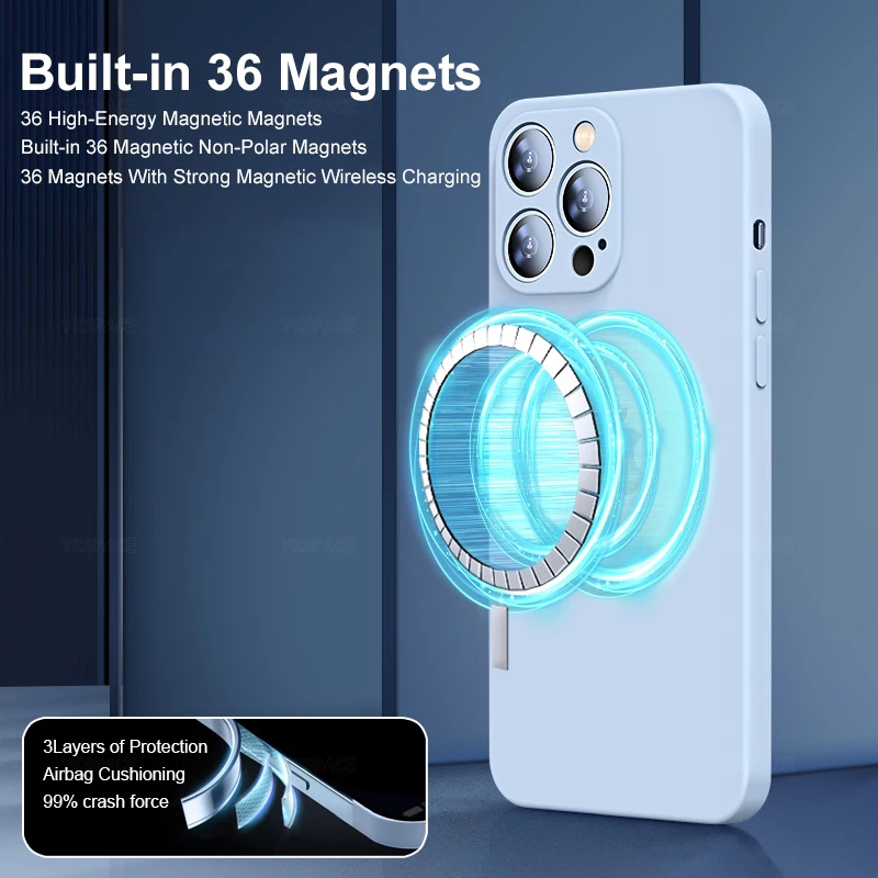 Magnetic Liquid Silicone Case  - đánh giá và giá Phone Cases That Charge Your Phone