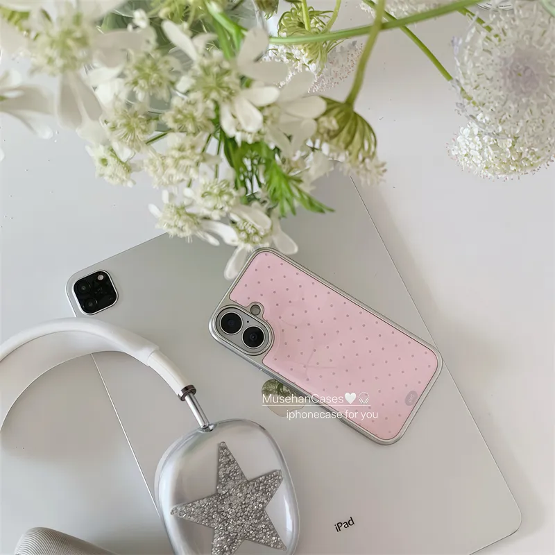 Korean ins Cream Pink Polka Do - đánh giá và giá Phone Cases That Charge Your Phone