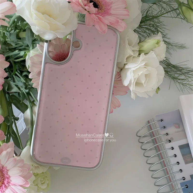 Korean ins Cream Pink Polka Do - đánh giá và giá Phone Cases That Charge Your Phone