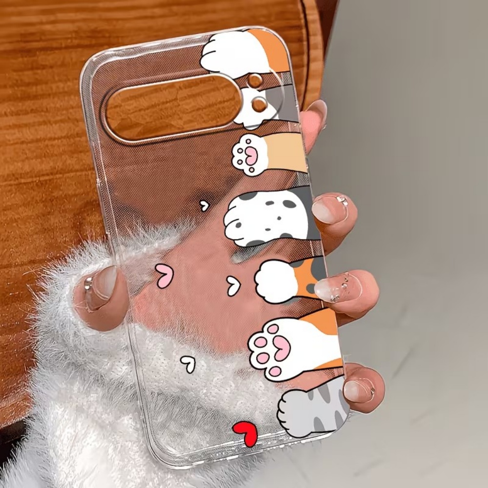 Cartoon Cat Paw Print Crystal  - đánh giá và giá Phone Cases Google Pixel 9A