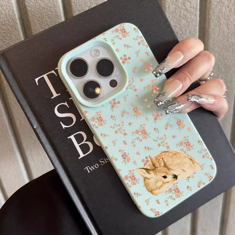 Cute Deer Full Floral Pattern  - đánh giá và giá Phone Cases Cute Iphone 14