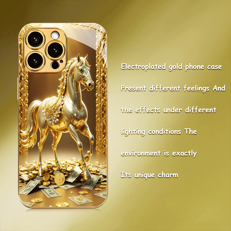High-end luminous gold horse n - đánh giá và giá Phone Cases Horse