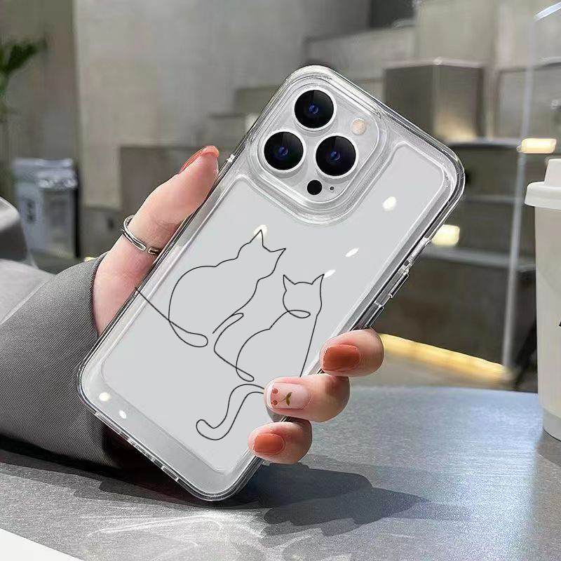 Cute Line Cat Anti-drop Phone  - đánh giá và giá Phone Cases Cute