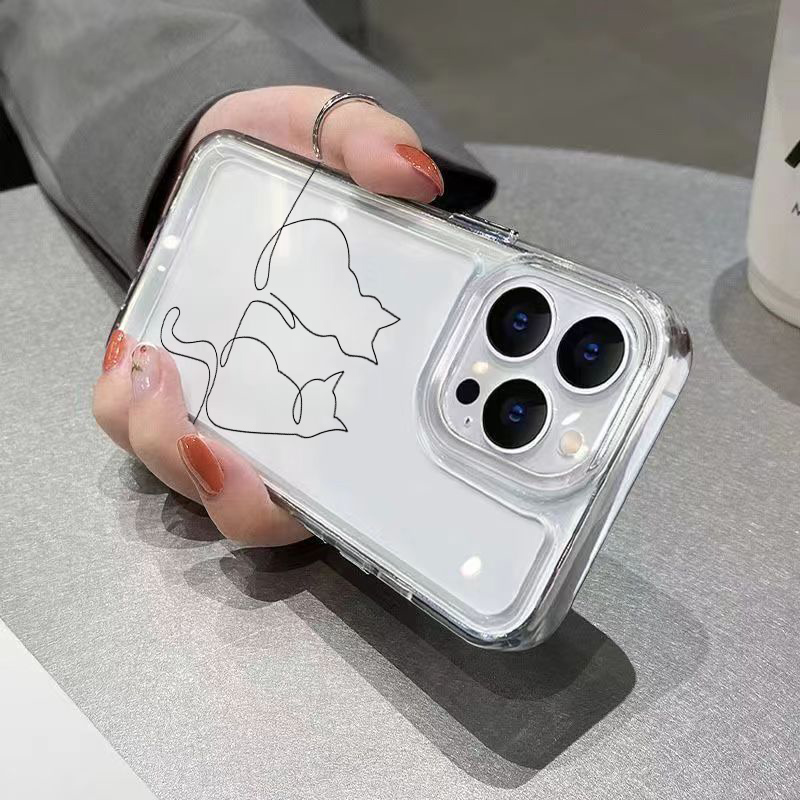 Cute Line Cat Anti-drop Phone  - đánh giá và giá Phone Cases Cute