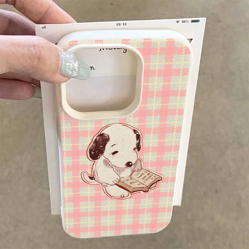 Cute Vintage Book Dog Litchi P - đánh giá và giá Phone Cases Galaxy A16 5G