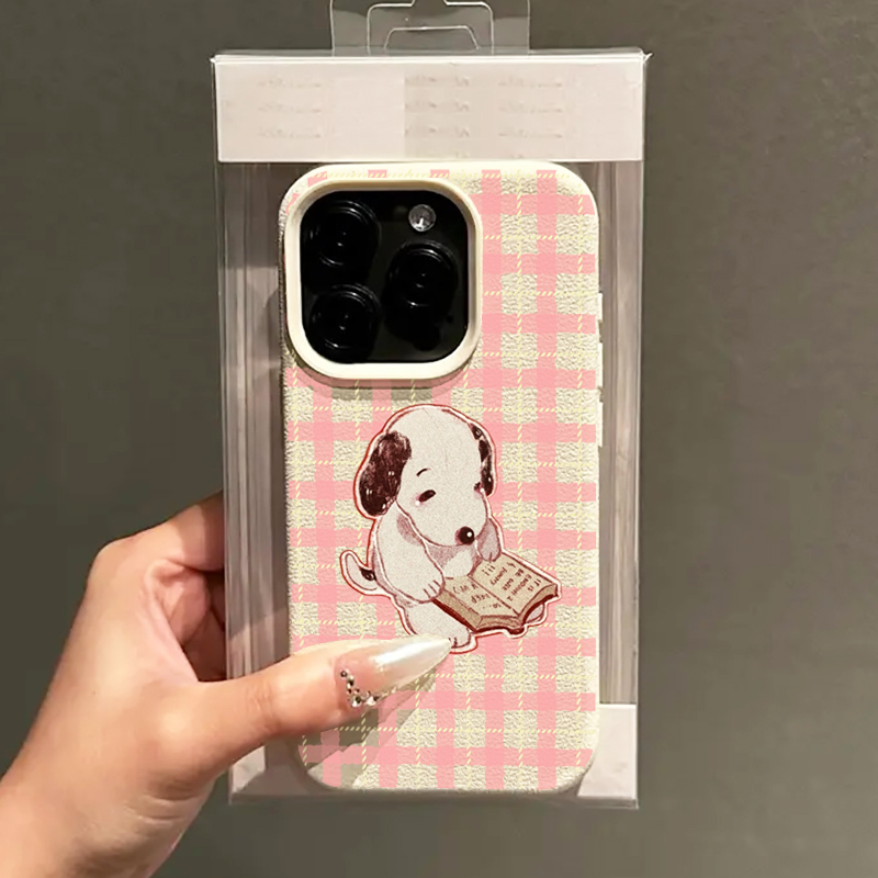 Cute Vintage Book Dog Litchi P - đánh giá và giá Phone Cases Galaxy A16 5G