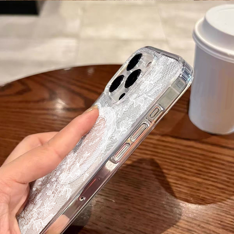 Romantic White Lace Flower Pat - đánh giá và giá Phone Cases Classy