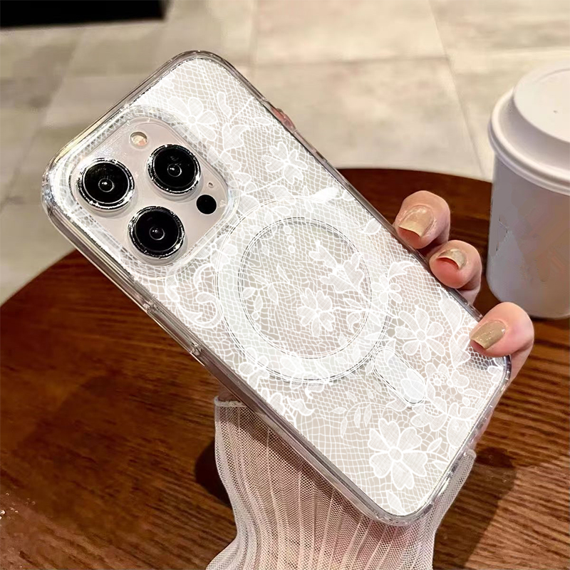 Romantic White Lace Flower Pat - đánh giá và giá Phone Cases Classy