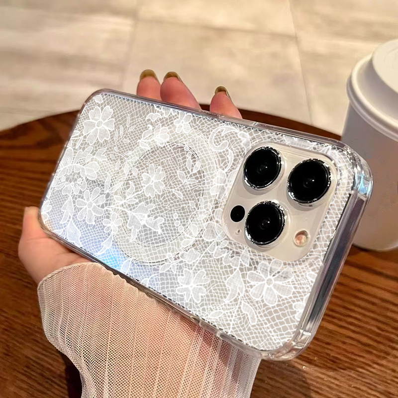 Romantic White Lace Flower Pat - đánh giá và giá Phone Cases Classy