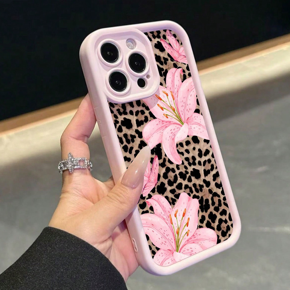 Pink Bow Lily Flower Leopard P - đánh giá và giá Phone Cases Pink