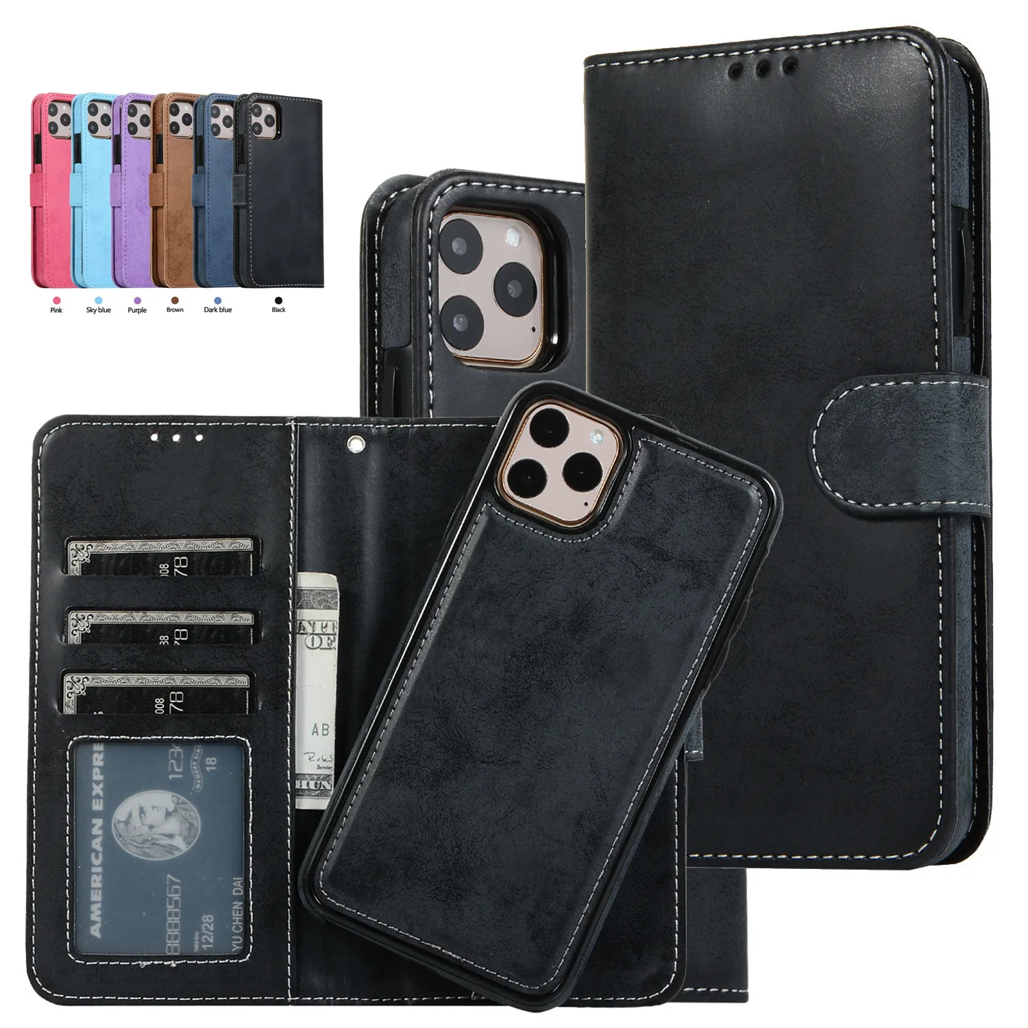 Luxury Leather Removable Flip  - đánh giá và giá Phone Cases Classy
