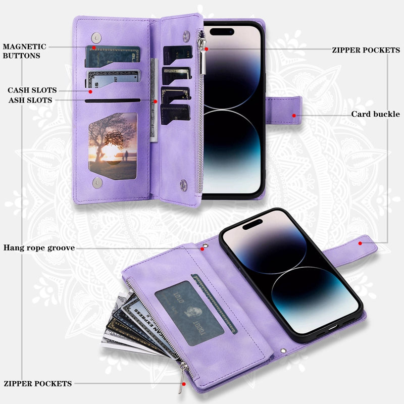 Luxury Zipper Wallet Case for  - đánh giá và giá Phone Cases Classy