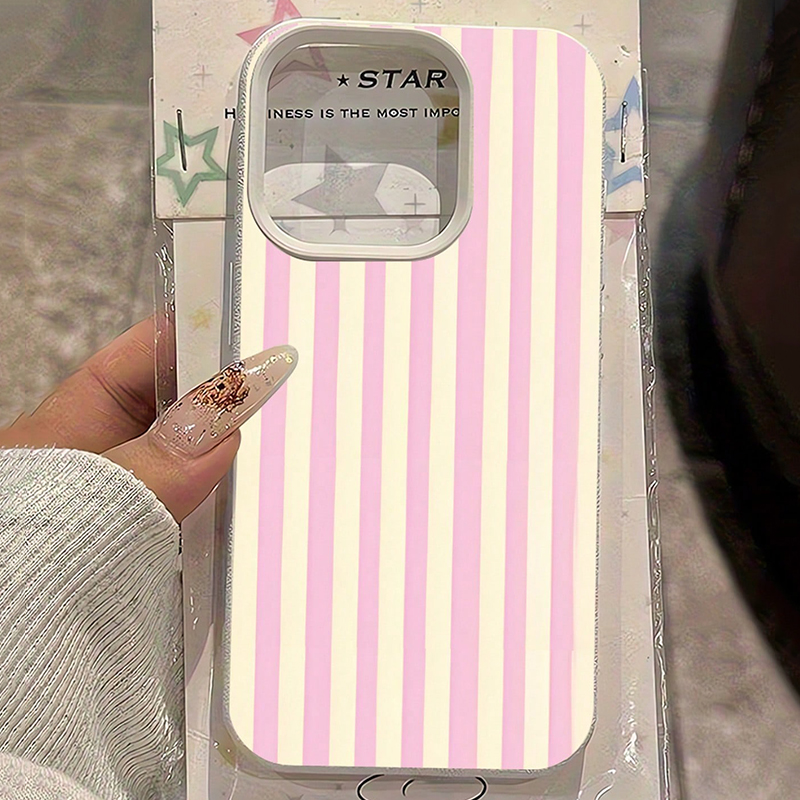 Simple Pink Vertical Striped L - đánh giá và giá Phone Cases Pink