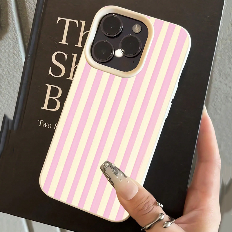 Simple Pink Vertical Striped L - đánh giá và giá Phone Cases Pink