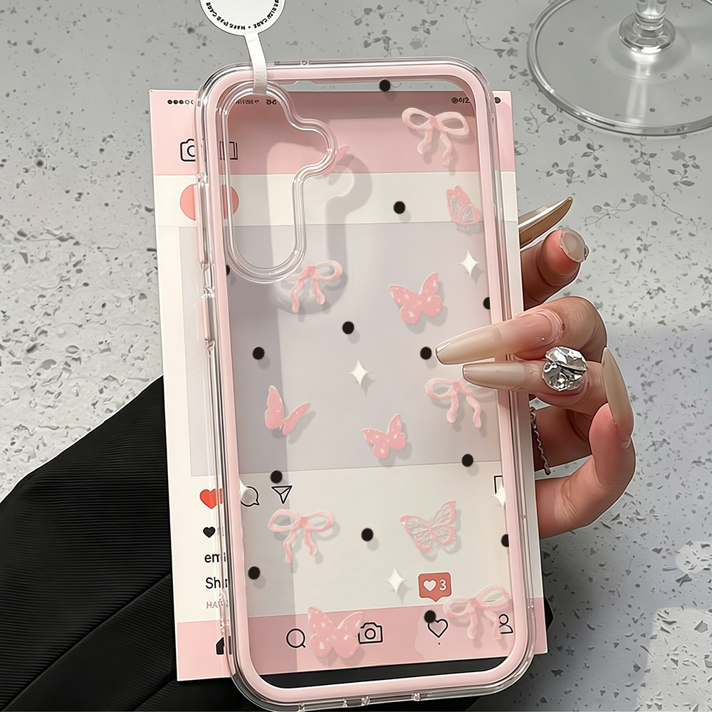 Cute Pink Bow Soft Phone Case  - đánh giá và giá Phone Cases With Camera Cover