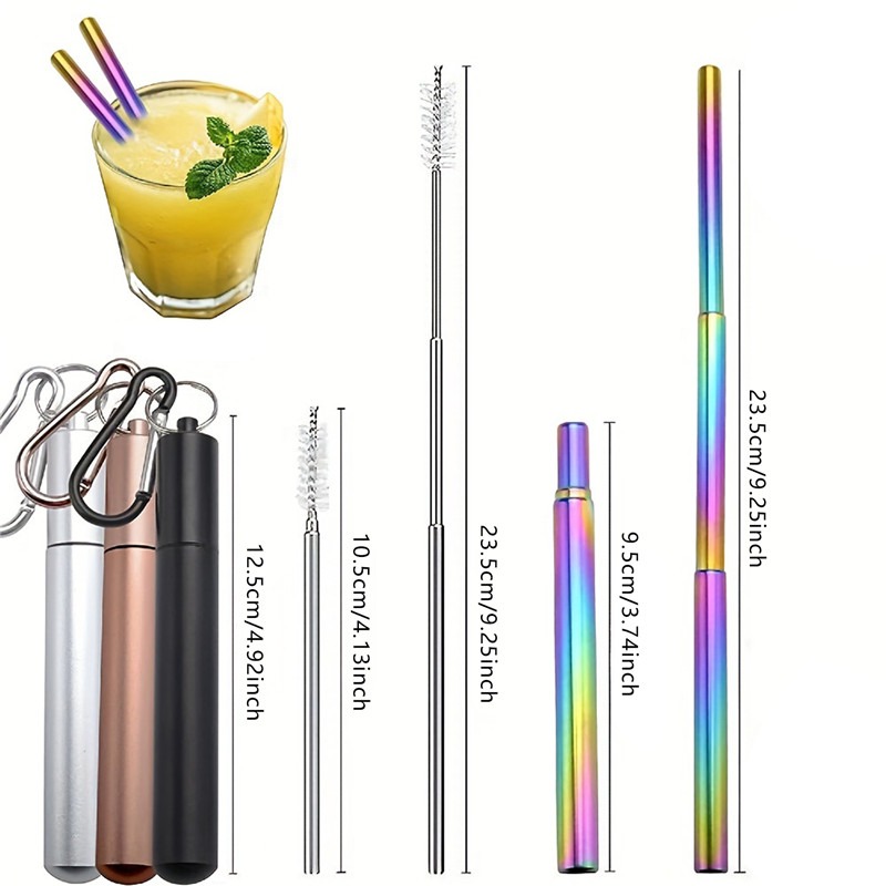 Reusable Telescopic Straw Stai - đánh giá và giá Phone Cases The Dairy