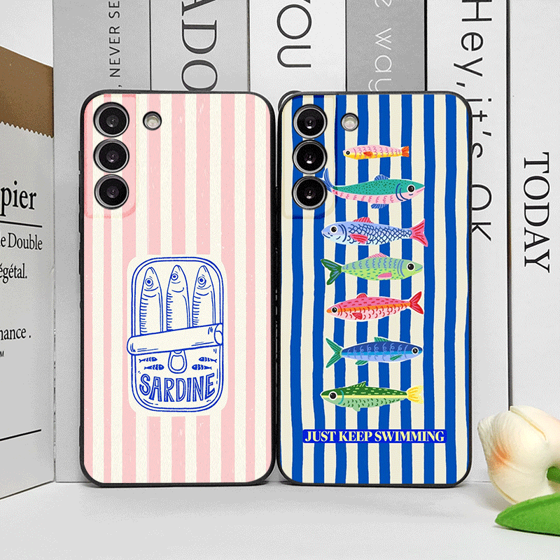 Cute Striped Pattern Sardines  - đánh giá và giá Phone Cases Cute