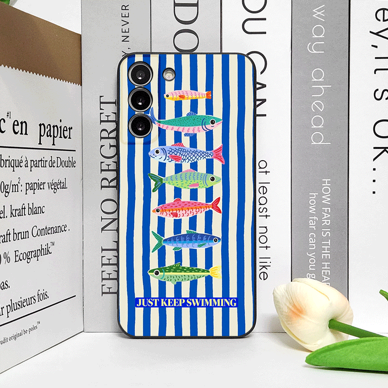Cute Striped Pattern Sardines  - đánh giá và giá Phone Cases Cute