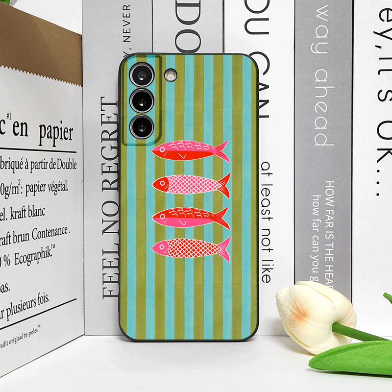 Cute Striped Pattern Sardines  - đánh giá và giá Phone Cases Cute