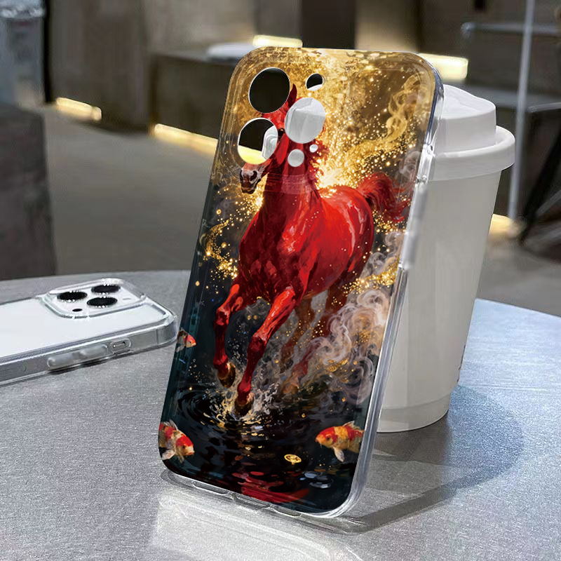 Golden Horse Diamond Silicone  - đánh giá và giá Phone Cases Horse