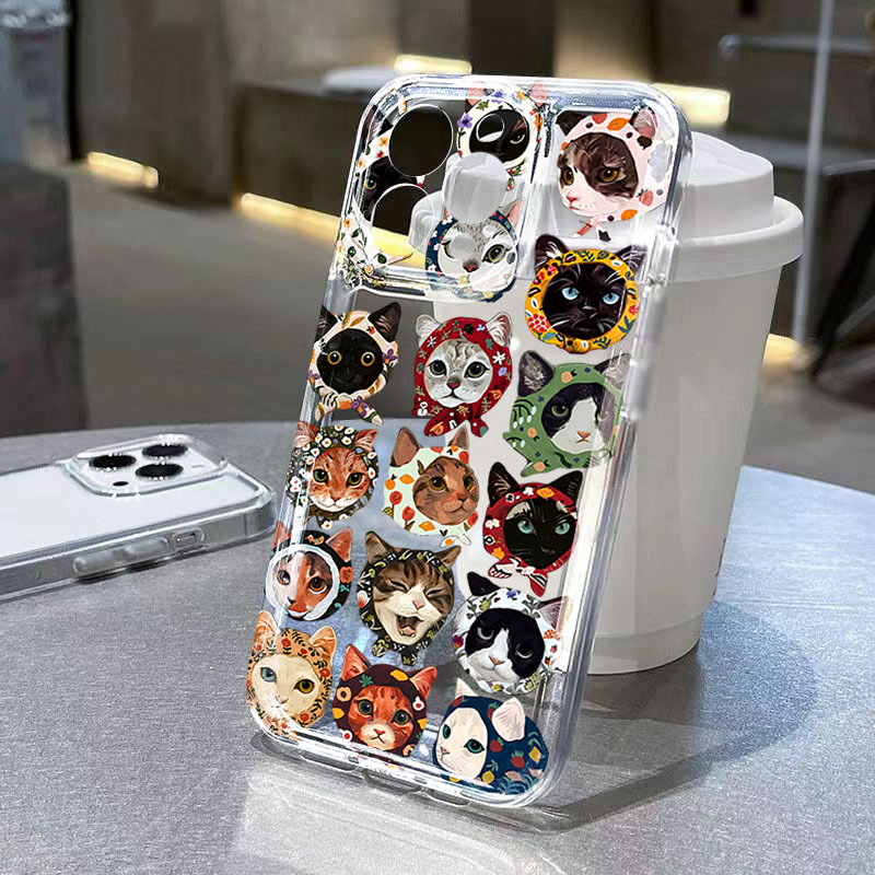 Cute Bandana Cat Clear Phone C - đánh giá và giá Phone Cases Galaxy A17