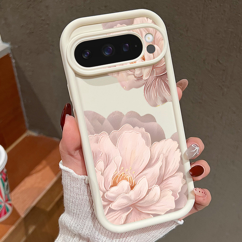 Pink Flowers Patterned Soft TP - đánh giá và giá Phone Cases Google Pixel 9A