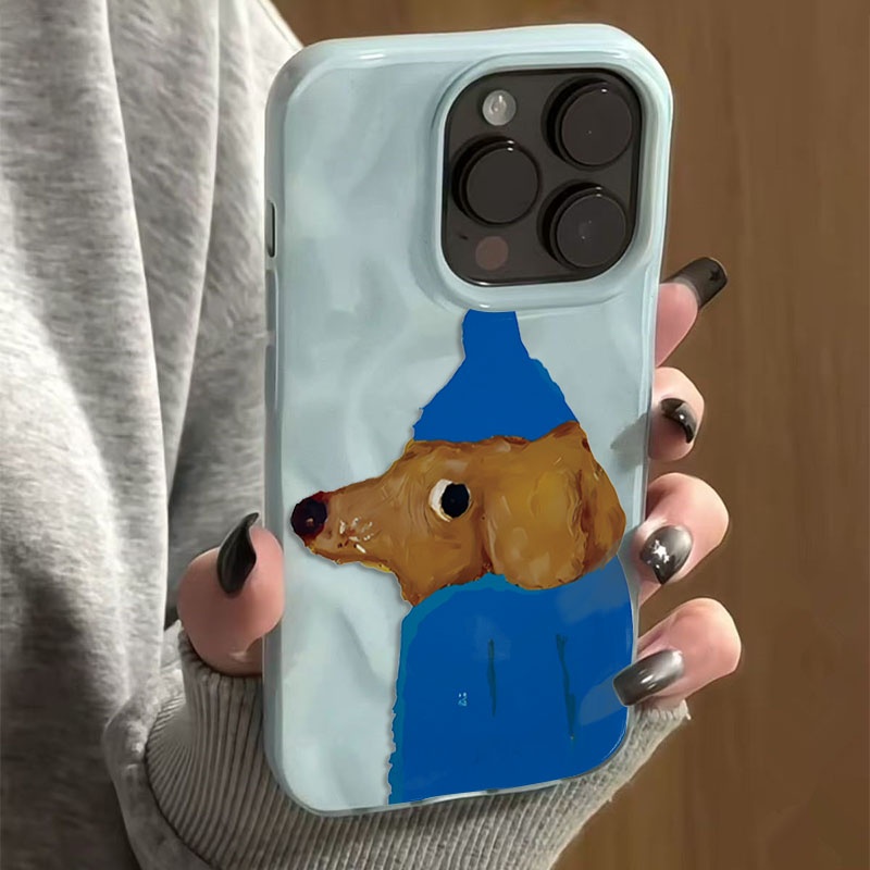 Blue Hat Puppy Folds Texture S - đánh giá và giá Phone Cases Cute Iphone 14