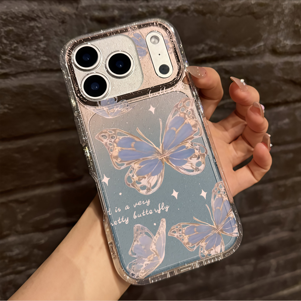 Luxury Blue Butterfly Clear Gl - đánh giá và giá Phone Cases Classy