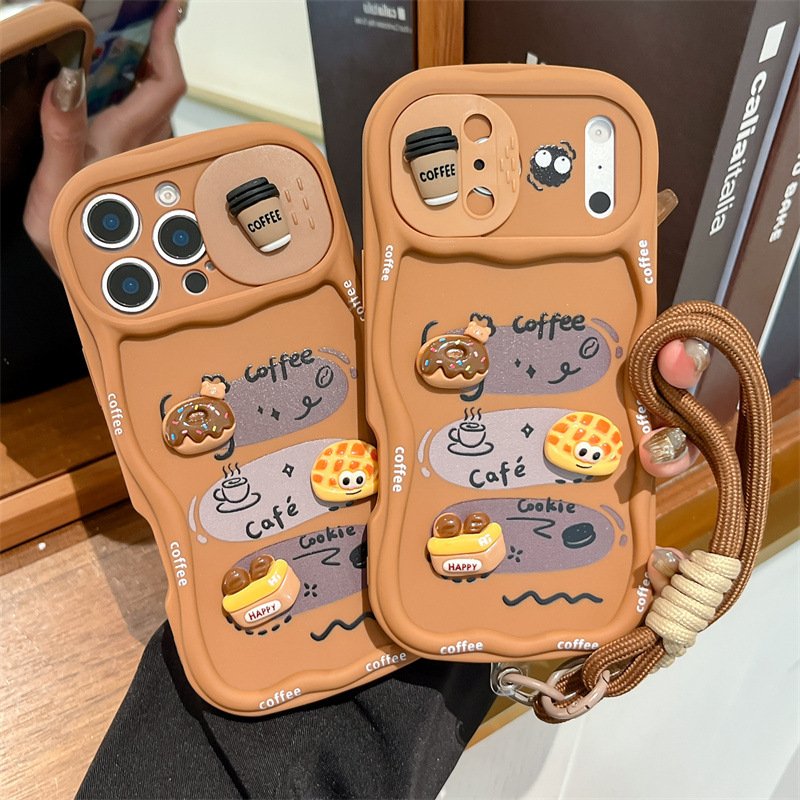3D Cartoon Bread With Wrist St - đánh giá và giá Phone Cases With Camera Cover