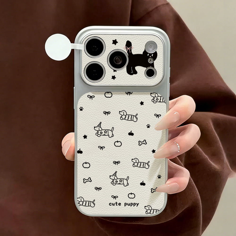 Cute Puppy Leather Phone Case  - đánh giá và giá Phone Cases With Camera Cover