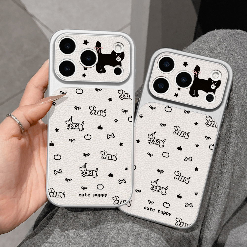 Cute Puppy Leather Phone Case  - đánh giá và giá Phone Cases With Camera Cover