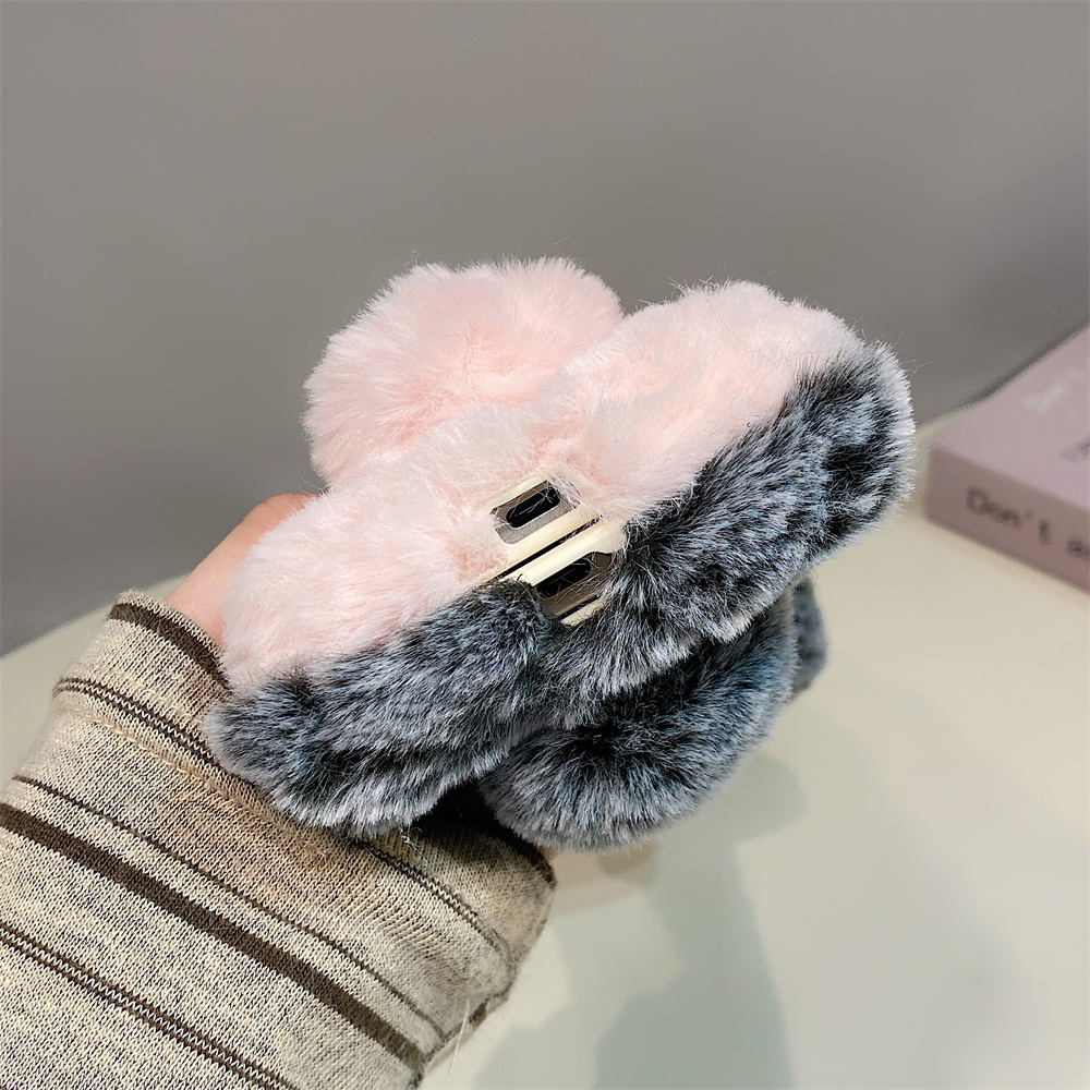 Cute Rabbit Ears Fluffy Stand  - đánh giá và giá Phone Cases With Camera Cover