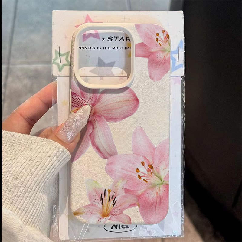 Pink Lily Lychee Texture Phone - đánh giá và giá Phone Cases Pink