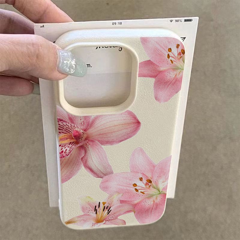 Pink Lily Lychee Texture Phone - đánh giá và giá Phone Cases Pink