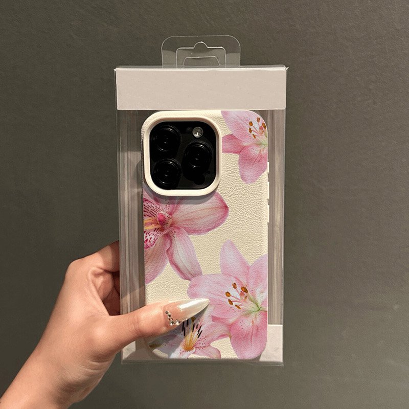 Pink Lily Lychee Texture Phone - đánh giá và giá Phone Cases Pink